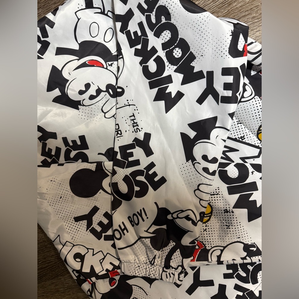 Disney Asia Mickey Mouse Jacket All Over Comic Print Windbreaker Pullover - Picture 7 of 9